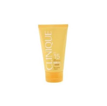 Clinique Face/Body Cream Sun SPF 15 krem do twarzy i ciała zapewniający ochronę przed szerokim spektrum promieniowania UVA UVB (150 ml)