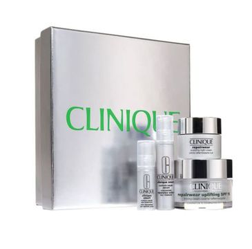 Clinique Gifted And Lifted zestaw do pielęgnacji Repairwear Uplifting SPF15 Firming Cream (50 ml) + Sculpting Night Cream (15 ml) + Smart Custom-Repair Serum (10 ml) + Smart Custom-Repair Eye Treatment (5 ml)
