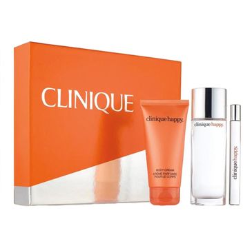 Clinique Happy Women zestaw prezentowy woda perfumowana spray (50 ml) + miniatura wody perfumowanej (10 ml) + krem do ciała (75 ml)