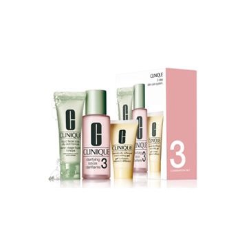 Clinique Skin Type 3 Liquid Facial Soap Oily zestaw prezentowy mydło w płynie (30 ml)  +  Clarifying Lotion 3 płyn złuszczający (30 ml)  +  Dramatically Different Moisturising Gel emulsja nawilżająca (125 ml)
