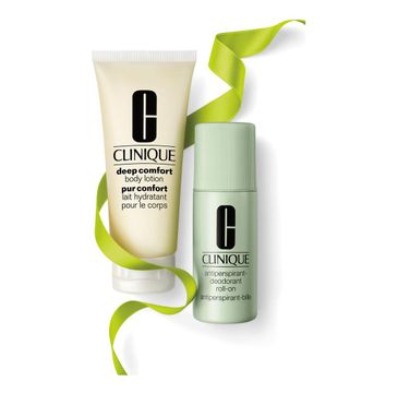 Clinique zestaw prezentowy antyperspirant Roll-On (75 ml) + Deep Comfort balsam do ciała (100 ml)