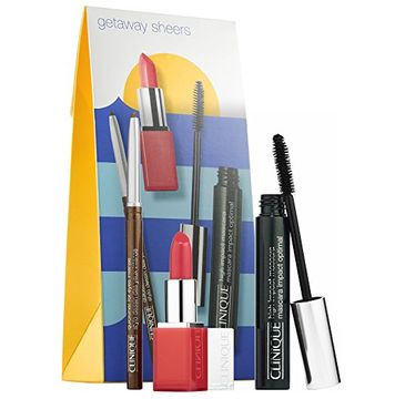 Clinique Zestaw Chubby Pop Glaze Sheer Lip Colour&Primer Melon Drop Pop pomadka do ust (2,3 g) + High Impact Mascara Black tusz do rzęs (7 ml) + Quickliner For Eyes Intense Ebony konturówka do oczu (14 g)