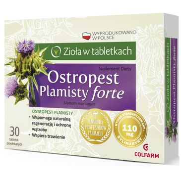 Colfarm Zioła w Tabletkach Ostropest Plamisty Forte suplement diety 30 tabletek