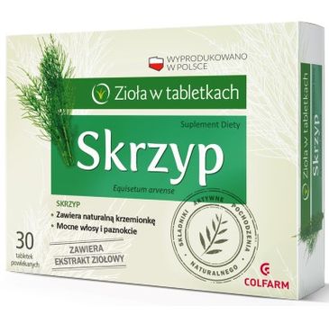 Colfarm Zioła w Tabletkach Skrzyp suplement diety 30 tabletek