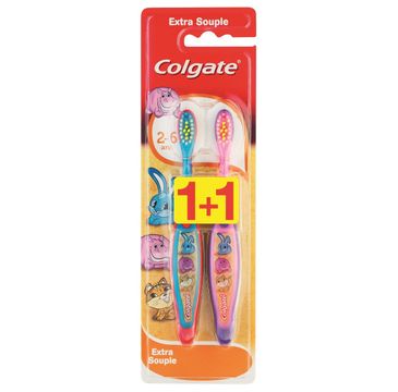 Colgate Duo Uśmiech Malucha szczoteczka dla dzieci  (2-6 Lat) 1 op.- 2 szt.