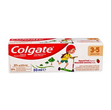 Colgate pasta do zębów dla dzieci Naturalnie owocowy smak (3-5 lat) 50 ml