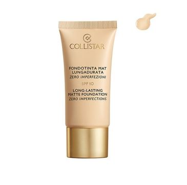 Collistar Long - Lasting Matte Foundation matujący podkład do twarzy 0 Cameo SPF10 30ml