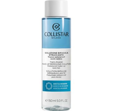 Collistar Two-Phase Make-Up Removing Solution łagodny dwufazowy płyn do demakijażu oczu i ust (150 ml)