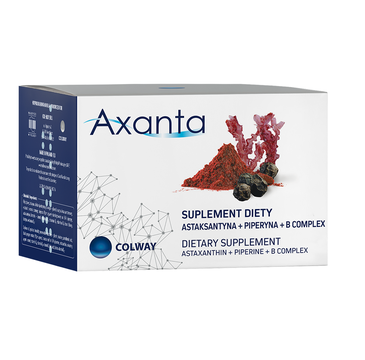 Colway Axanta astaksantyna + piperyna + B complex suplement diety 60 kapsułek