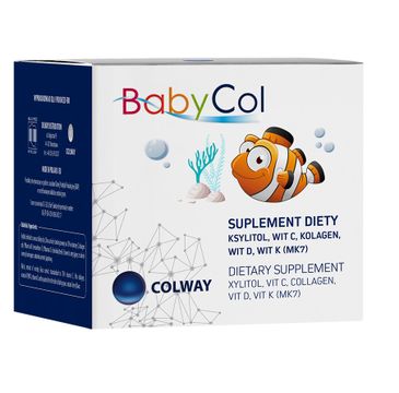 Colway BabyCol pastylki dla dzieci z kolagenem i witaminami suplement diety 60 sztuk