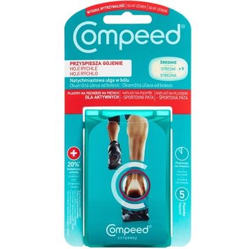 Compeed Plastry na pęcherze na piętach dla aktywnych Średnie (5 szt.)