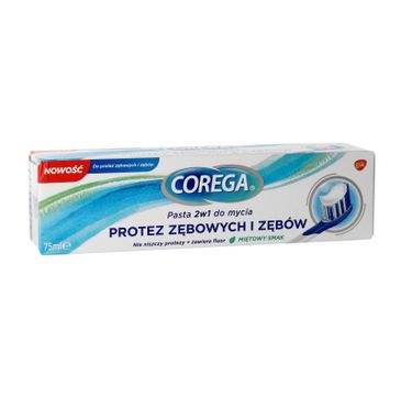 Corega pasta 2w1 do mycia protez zębowych i zębów 75 ml