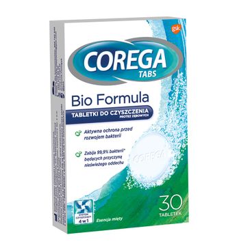 Corega Tabs Bio Formula tabletki do czyszczenia protez zębowych (30 tabletek)