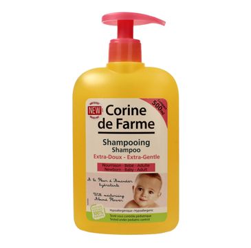 Corine de Farme BeBe delikatny szampon do wÅ‚osÃ³w dla dzieci i dorosÅ‚ych migdaÅ‚owy 500 ml