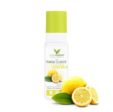 Cosnature Foaming Cleanser 3in1 naturalna pianka oczyszczająca z cytryną i melisą (150 ml)