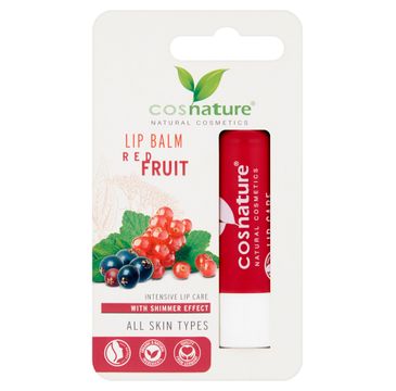 Cosnature Lip Care naturalny ochronny balsam do ust z ekstraktem z czerwonych owoców (4.8 g)