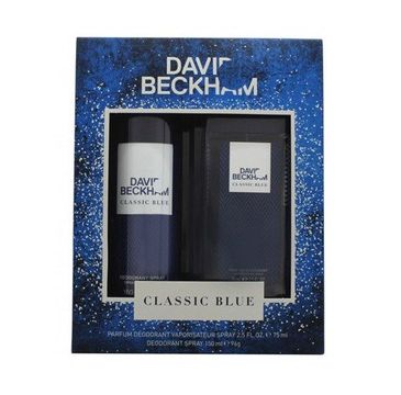 David Beckham – zestaw kosmetyków Classic Blue dezodorant z atomizerem 75 ml + dezodorant w sprayu 150 ml