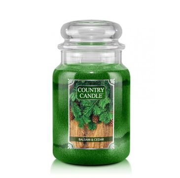 Country Candle duża świeca zapachowa z dwoma knotami - Balsam & Cedar (652 g)