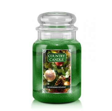 Country Candle duża świeca zapachowa z dwoma knotami - Bohemian Holiday (680 g)
