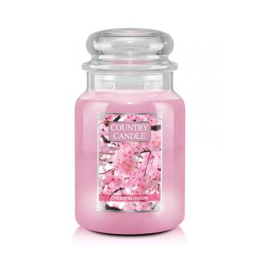 Country Candle duża świeca zapachowa z dwoma knotami - Cheery Blossom (652 g)