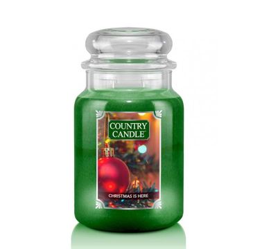 Country Candle duża świeca zapachowa z dwoma knotami - Christmas Is Here (680 g)