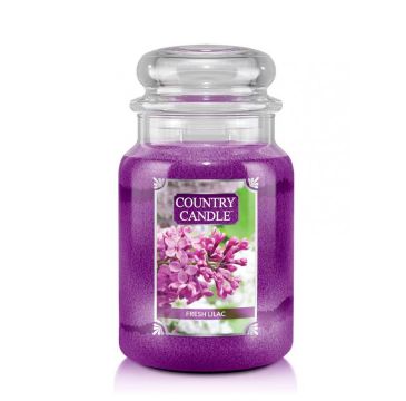 Country Candle duża świeca zapachowa z dwoma knotami - Fresh Lilac (652 g)