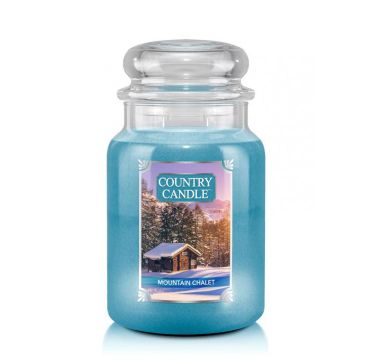 Country Candle duża świeca zapachowa z dwoma knotami - Mountain Chalet (680 g)