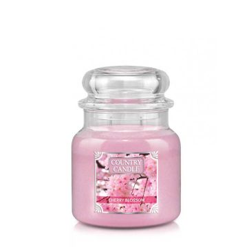 Country Candle średnia świeca zapachowa z dwoma knotami - Cherry Blossom (453 g)