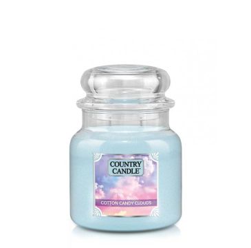 Country Candle średnia świeca zapachowa z dwoma knotami - Cotton Candy Clouds (453 g)
