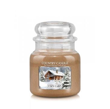 Country Candle średnia świeca zapachowa z dwoma knotami - Cozy Cabin (453 g)