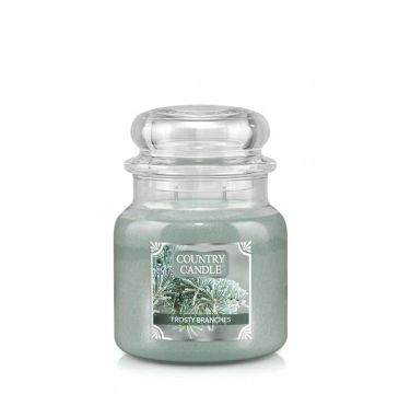 Country Candle średnia świeca zapachowa z dwoma knotami - Frosty Branches (453 g)