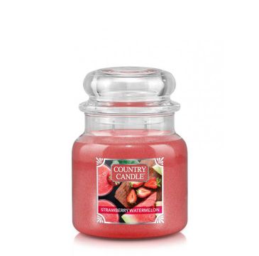 Country Candle Średnia świeca zapachowa z dwoma knotami - Strawberry Watermelon (453 g)