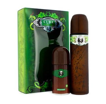 Cuba Original Green zestaw woda toaletowa spray 100ml + dezodorant roll-on 50ml