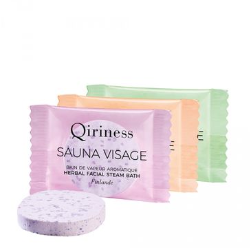 Qiriness – Sauna Visage Edycja Limitowana ziołowa kąpiel parowa do twarzy 3 zapachy (6 x 8 g)