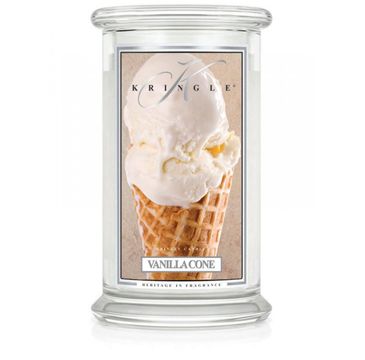 Kringle Candle – świeca zapachowa z dwoma knotami Vanilla Cone (623 g)
