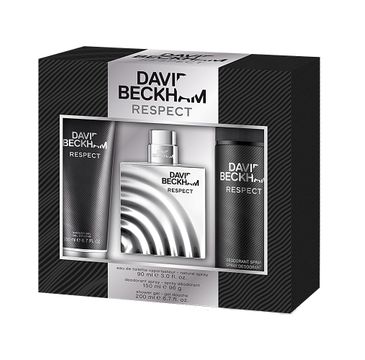 David Beckham Respect zestaw woda toaletowa spray 90ml + żel pod prysznic 200ml + dezodorant spray 150ml