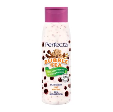 Perfecta Bubble Tea silnie nawilżający balsam do ciała Imbir + Kora Cynamonu + Herbata Kombucha (400 ml)