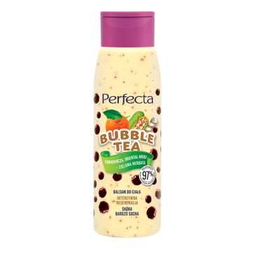 Perfecta Bubble Tea intensywnie regenerujący balsam do ciała Pomarańcza + Oriental Wood + Zielona Herbata (400 ml)