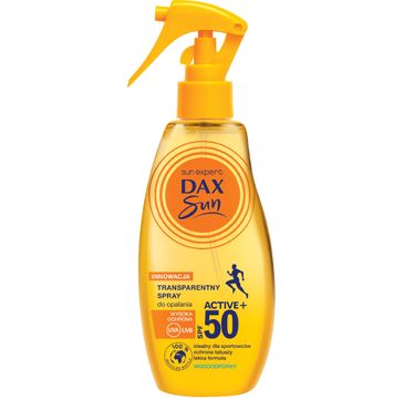 Dax Sun Transparentny Spray do opalania Active+ SPF50  (200 ml)