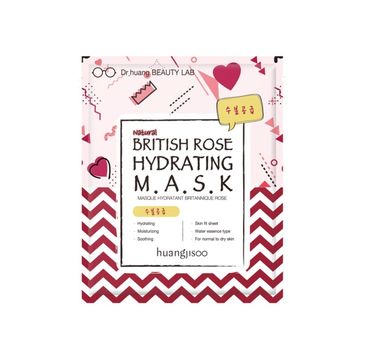Huangjisoo British Rose Hydrating Sheet Mask – nawilżająca maska do twarzy w płachcie Brytyjska Róża (1 szt.)