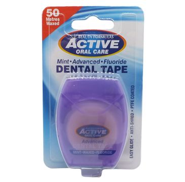 Active Oral Care Dental Tape taśma miętowa woskowana z fluorem (50 ml)