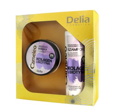 Delia Cameleo zestaw kosmetyków Kolagen I Biotyna do włosów delikatnych i zniszczonych (szampon 250ml + maska 200ml)