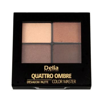 Delia – Cienie do powiek Quattro Ombre nr 401 Chocolate (1 szt.)