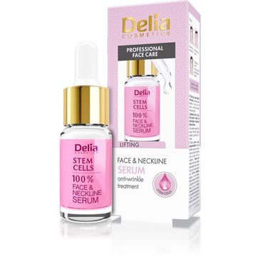 Delia Cosmetics 100% Komórki Macierzyste serum do twarzy szyi i dekoltu odbudowujące 10 ml