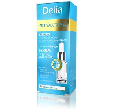 Delia Cosmetics 3D Hyaluron Fusion serum do twarzy z kwasem hialuronowym wygładzające 10 ml