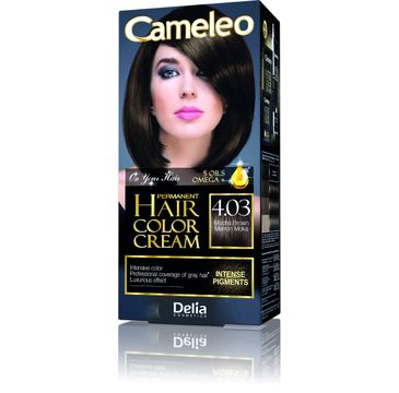 Delia Cosmetics Cameleo HCC farba do każdego typu włosów permanentna omega+ nr 4.03 mocha brown 60 ml