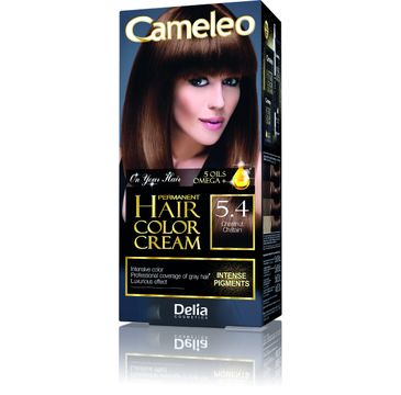 Delia Cosmetics Cameleo HCC farba do każdego typu włosów permanentna omega+ nr 5.4 chestnut 60 ml