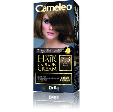 Delia Cosmetics Cameleo HCC farba do każdego typu włosów permanentna omega+ nr 7.3 hazelnut 60 ml