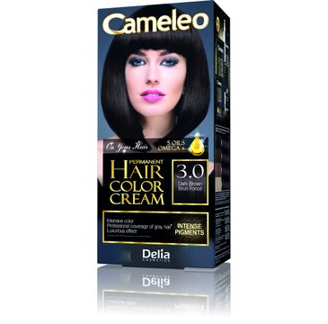 Delia Cosmetics Cameleo HCC farba do włosów permanentna Omega+ nr 3.0 dark brown 119 ml