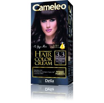 Delia Cosmetics Cameleo HCC farba do włosów permanentna Omega+ nr 3.3 dark chocolate 119 ml